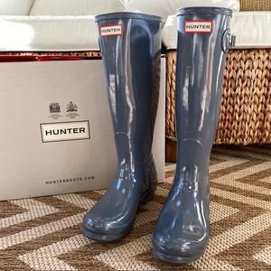 Hunter Graphite Original Tall Gloss Rain Boots
